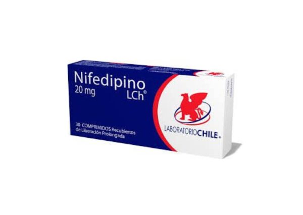 Nifedipino 20 mg 30 Comprimidos de Liberación Prolongada