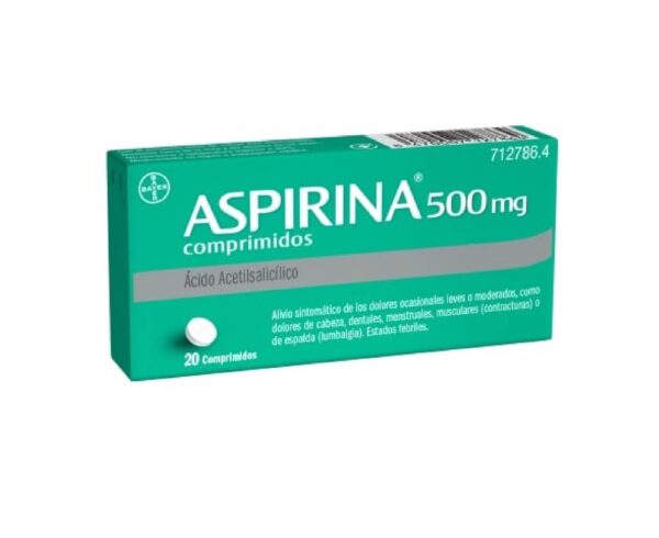 ASPIRINA Acido Acetil Salicilico 500mg x 40 comprimidos