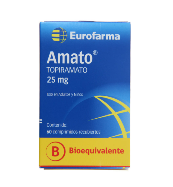 Amato Topiramato 25mg 60 comprimidos