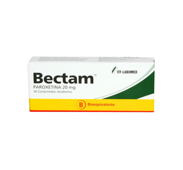 Bectam Paroxetina 20 mg 30 Comprimidos - Imagen 2