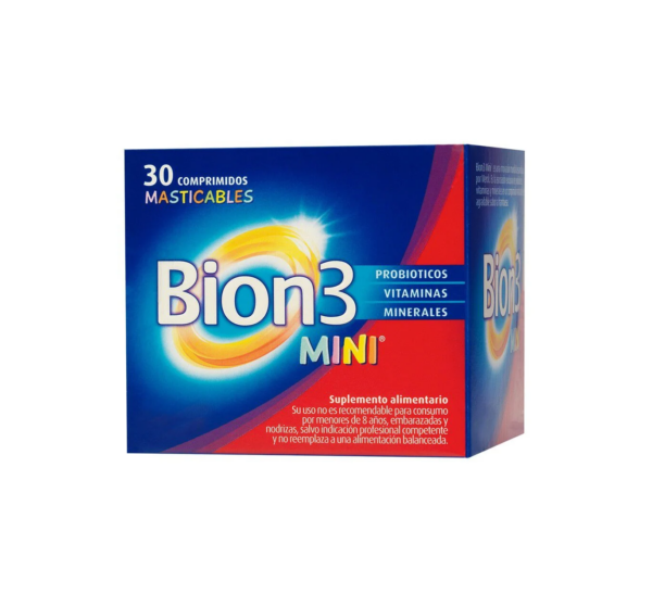 Bion 3 Mini Cultivos Probioticos Vitaminas 300 mcg 30 Comprimidos