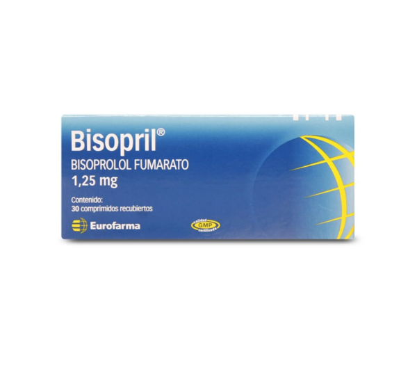 Bisopril Bisoprolol 1.25 mg 30 Comprimidos Recubiertos