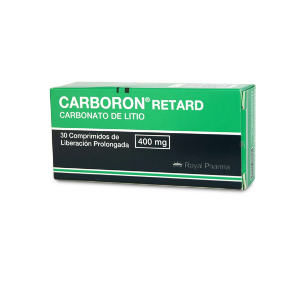 Carboron Retard Carbonato De Litio 400 mg 30 Comprimidos