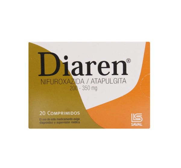 Diaren Nifuroxazida 200 mg 20 Comprimidos