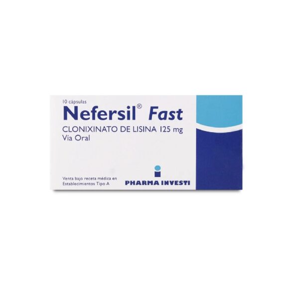 Nefersil Fast Clonixinato De Lisina 125 mg 10 Cápsulas