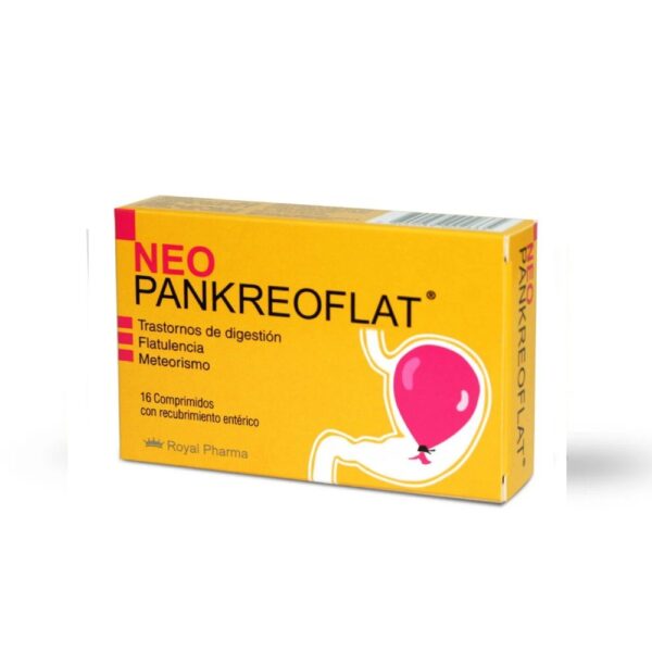 Neo-Pankreoflat Pancreatina 170 mg 16 Comprimidos