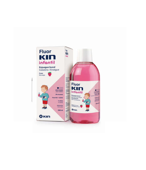 Fluorkin Infantil Fresa Enj 500ml KIN