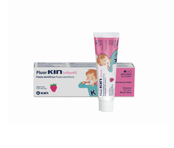 Fluorkin Infantil Fresa Pasta 50ml KIN