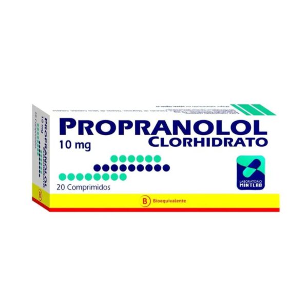 Propranolol 10 mg 20 Comprimidos MLB
