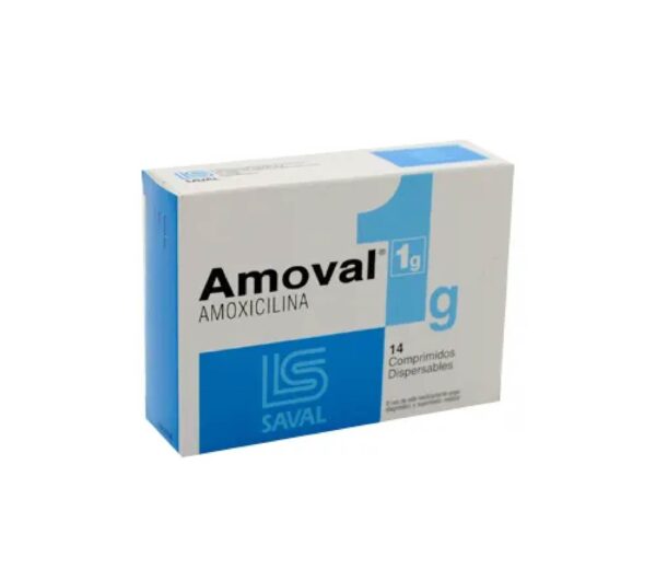 Amoval Amoxicilina 1g 14 Comprimidos Recubierto