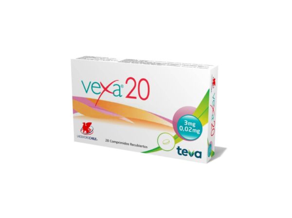 Vexa-20 Drospirenona 3 mg Etinilestradiol 0.02 mg 28 Comprimidos Recubierto