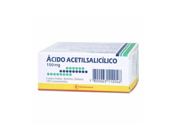 Acido acetil salicílico 100 mg 100 comprimidos