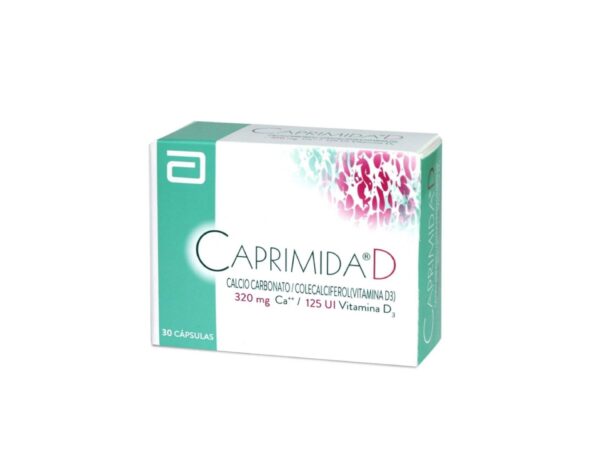 Caprimida D Calcio 320 mg Vitamina D3 125 UI 30 Cápsulas
