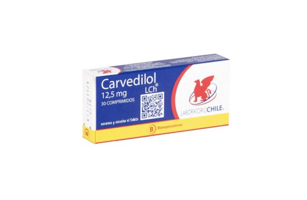 Carvedilol 12.5 mg 30 comprimidos