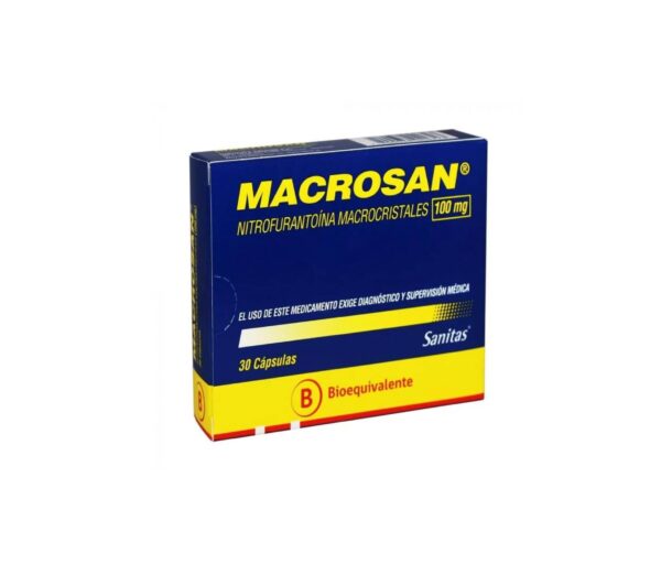 Macrosan Nitrofurantoina 100 mg 30 Cápsulas