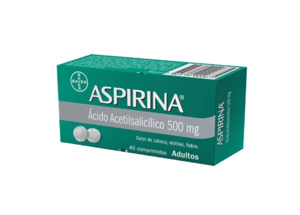 Aspirina Adulto Acido Acetilsalicilico 500 mg 40 Comprimidos