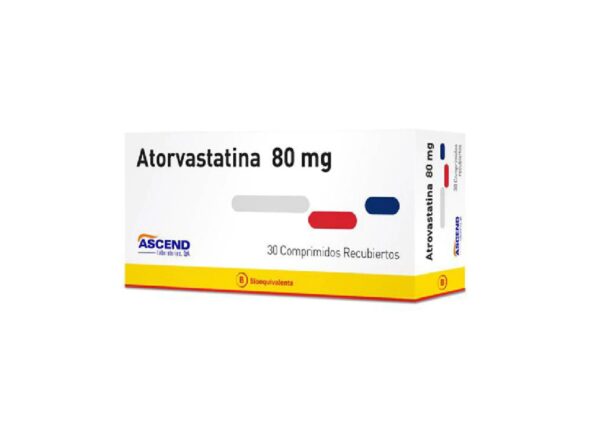 Atorvastatina 80 mg 30 comprimidos