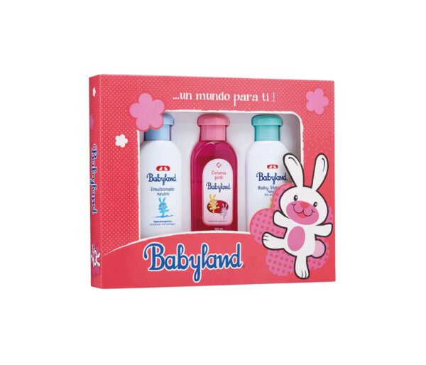 Estuche Simple Babyland Rosa (Shampoo - Colonia y Emulsionado)