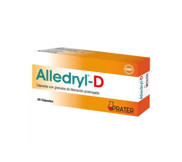 Alledryl-D Pseudoefedrina 120 mg 20 Cápsulas