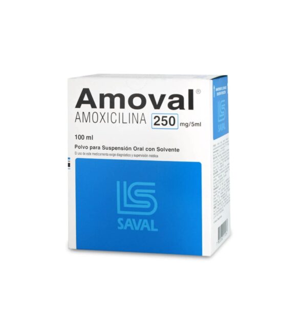 Amoval Amoxicilina 250 mg/5ml Suspensión 100 mL