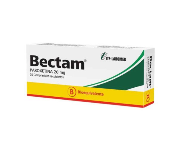 Bectam Paroxetina 20 mg 30 Comprimidos