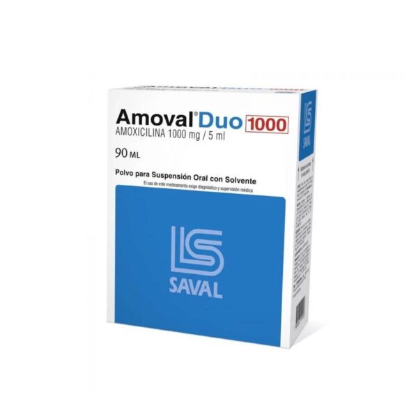 Amoval Amoxicilina 1000 mg/5ml Suspensión 90 mL