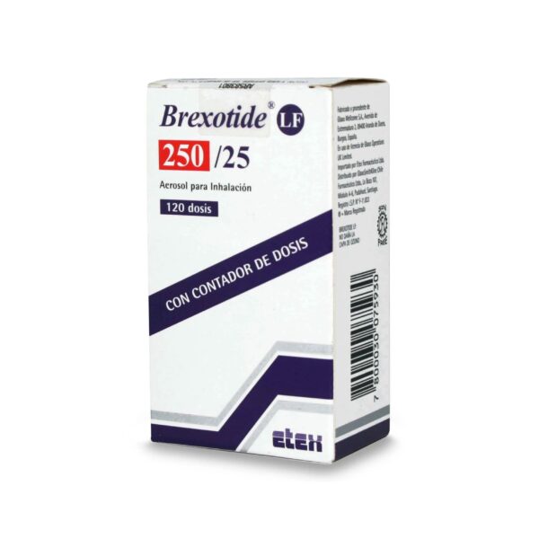Brexotide Lf 250/25 Salmeterol 25 mcg/DS Inhalador Bucal 120 Dosis