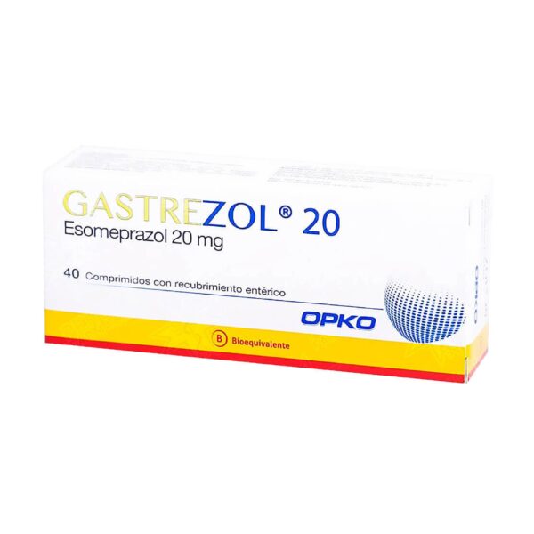 Gastrezol 20 Esomeprazol 20 mg 40 Comprimidos con Recubierto Entérico