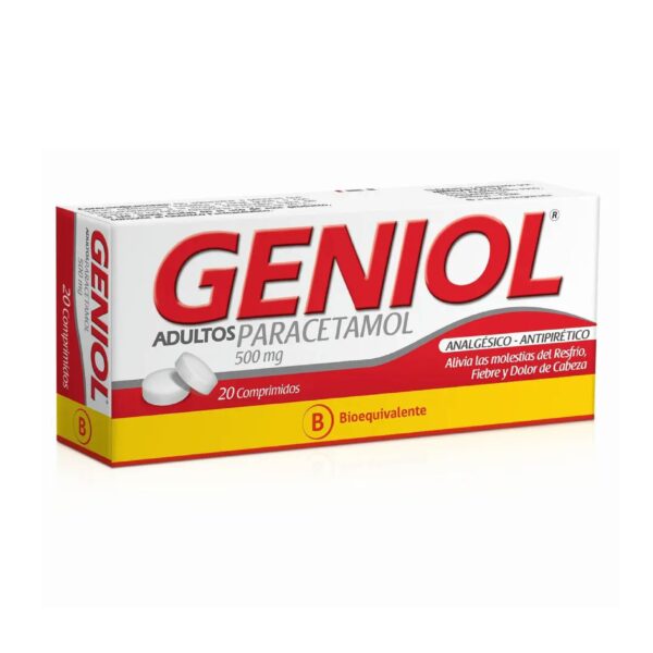 Geniol Adultos Paracetamol 500 mg 20 Comprimidos