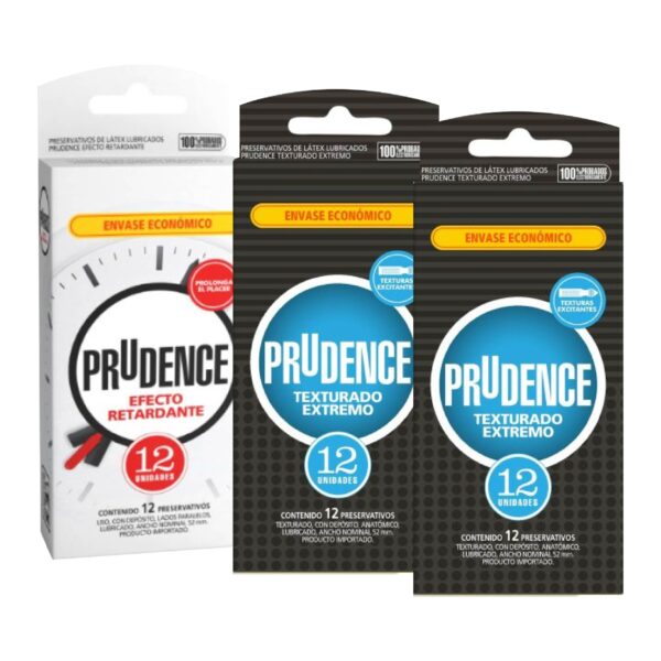 Pack Prudence x 36 Preservativos - Condon Texturas y Control