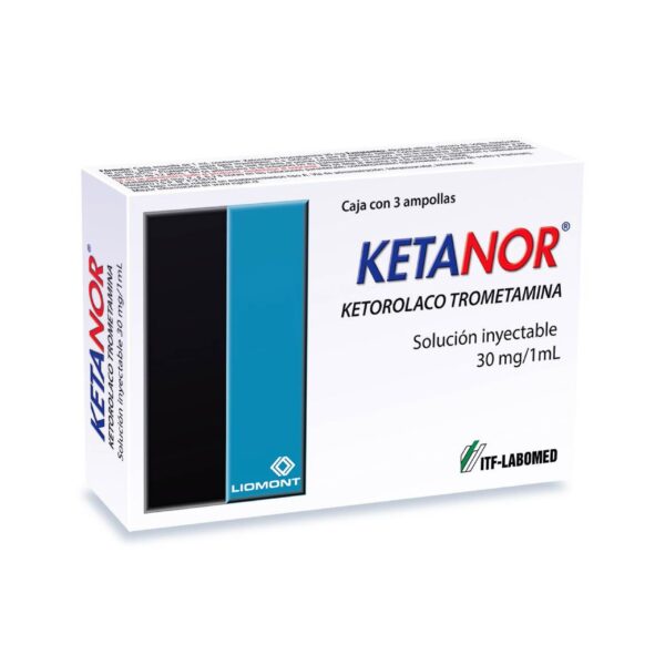 Ketanor Ketorolaco 30mg/1ml 3 Ampollas