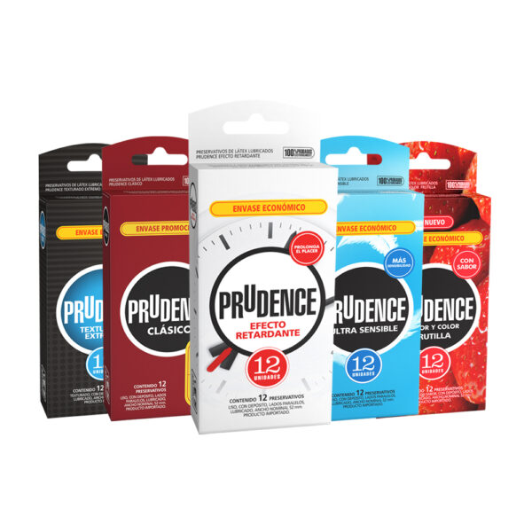 Pack 5 Unidades de cajas x 12 preservativos Prudence (Campaña Verano hasta 29 Febrero o hasta agotar stock))