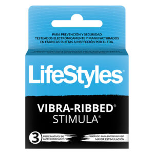 PRESERVATIVO VIBRA RIBBED STIMULA X 3 LIFESTYLES